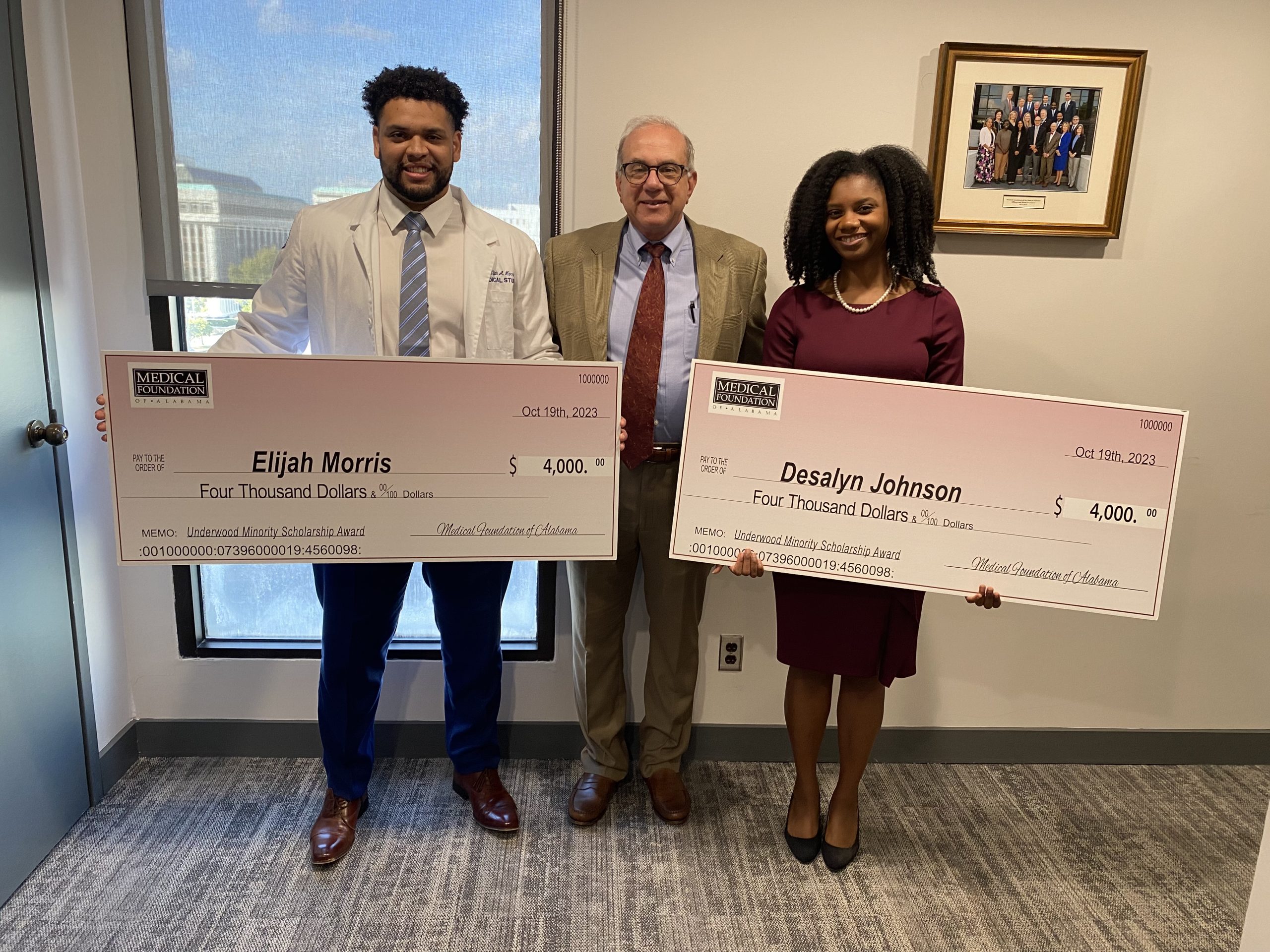 Medical Association Awards Two Students with Underwood Minority Scholarships